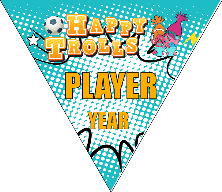 Happy Trolls - Triangle Soccer Banners