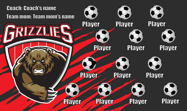 Grizzlies - Soccer Banner