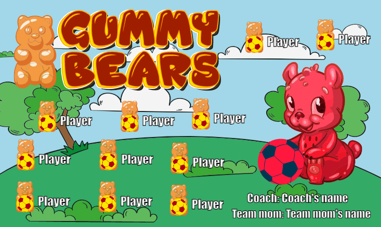 Gummy Bears - Soccer Banner