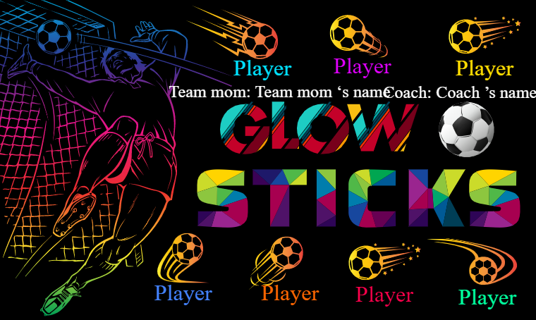 Glow Sticks - Soccer Banner