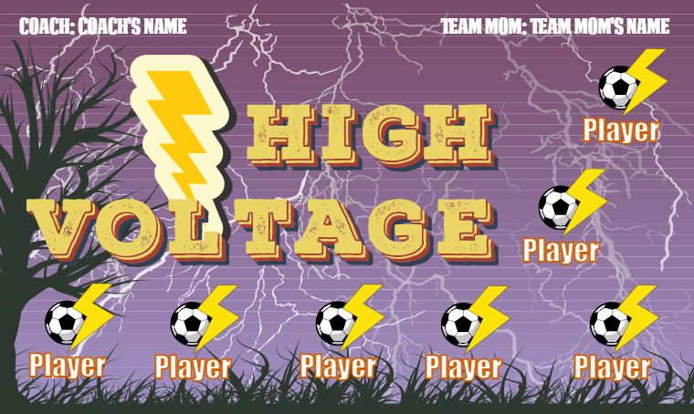 High Voltage - Soccer Banner