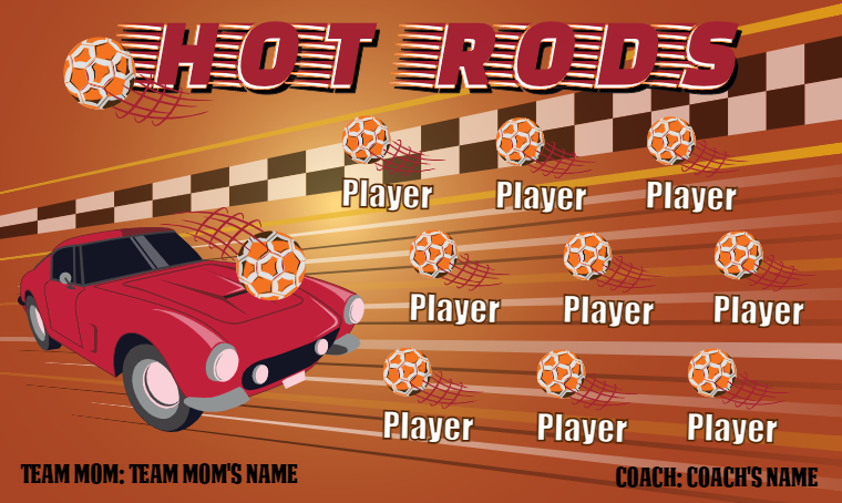 Hot Rods - Soccer Banner