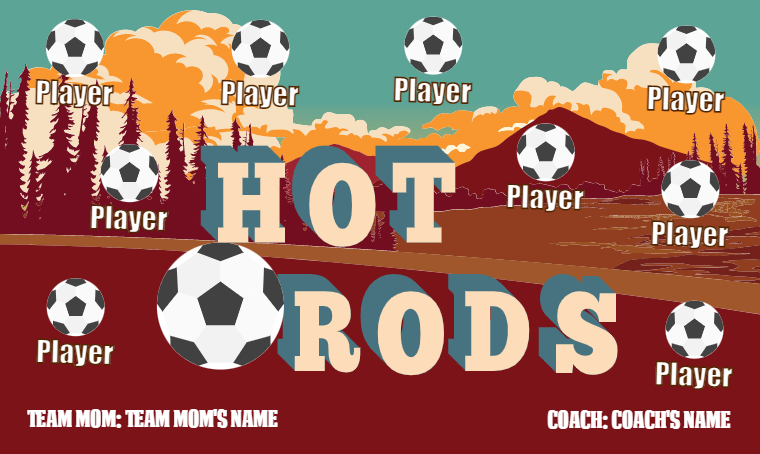 Hot Rods 2 - Soccer Banner