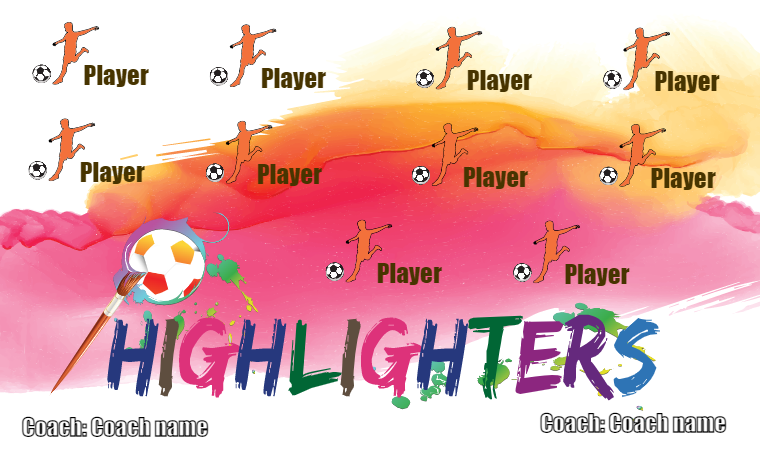 Highlighters - Soccer Banner