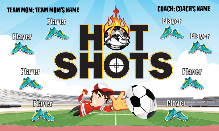 Hot Shots - Soccer Banner