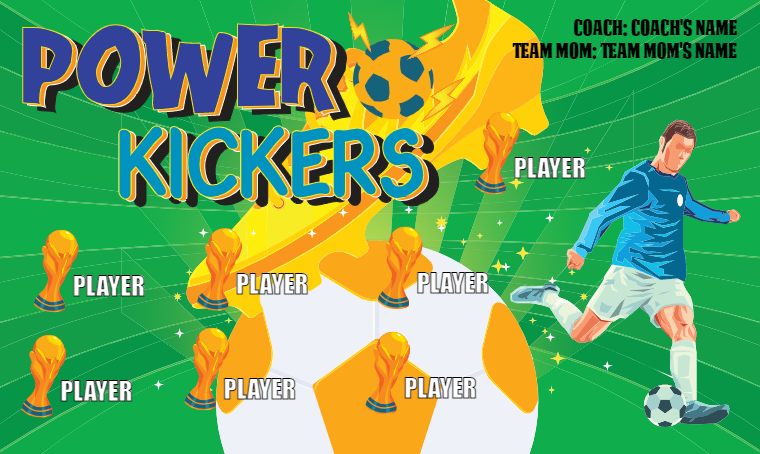 Powder Kickers - Soccer Banner