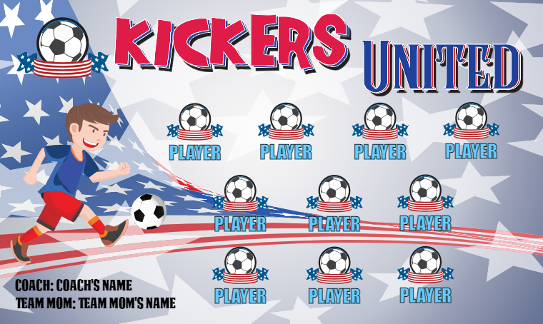 Kickers United - Soccer Banner