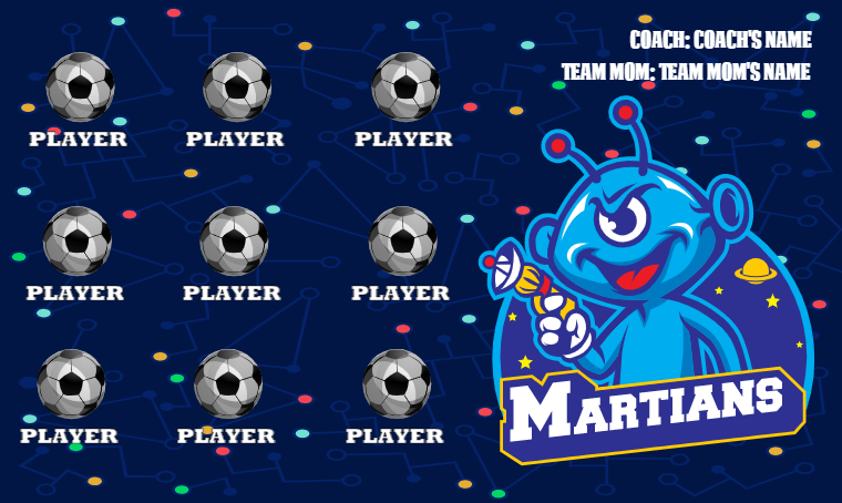 Martians - Soccer Banner