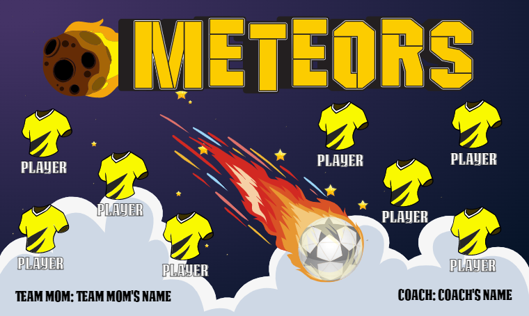 Meteors - Soccer Banner