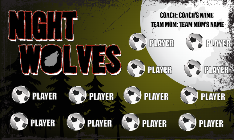 Night Wolves 2 - Soccer Banner