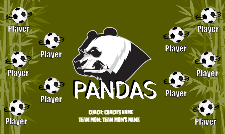 Pandas - Soccer Banner