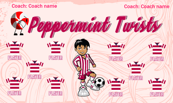 Peppermint Twints - Soccer Banne