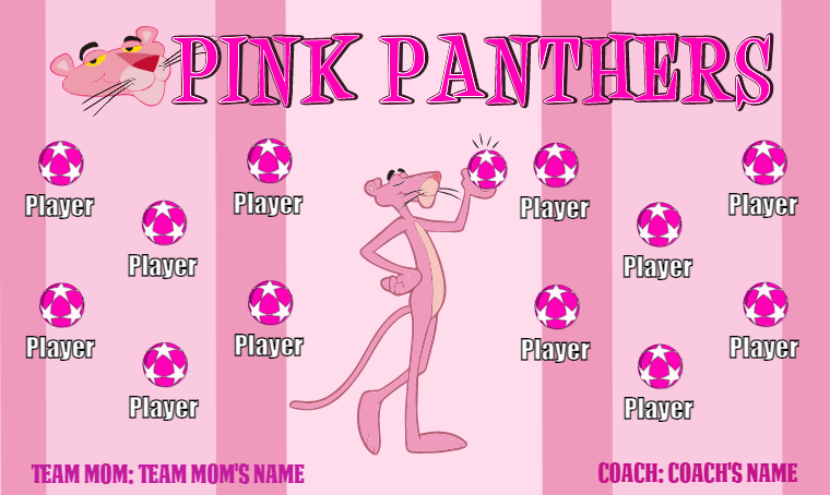 Pink Panthers - Soccer Banner