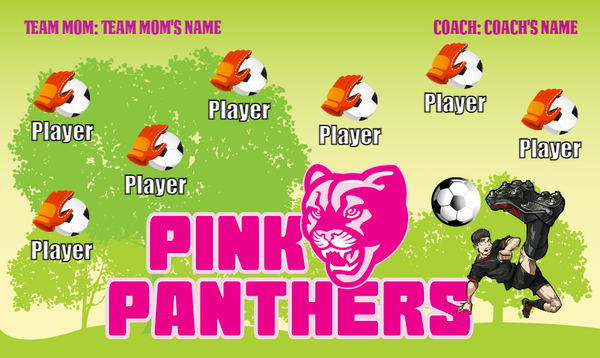 Pink Panthers 2 - Soccer Banner