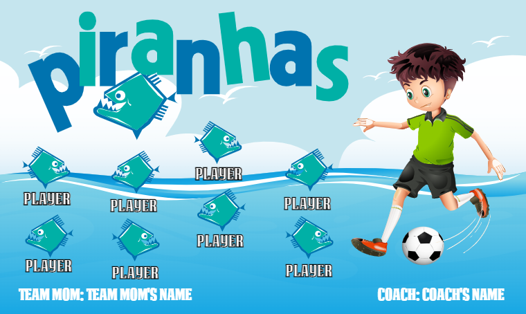 Piranhas - Soccer Banner