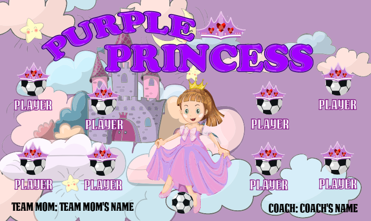 Purple Princess - Soccer Banner