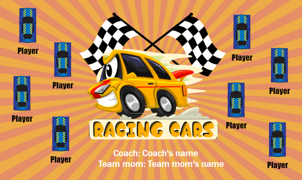 Racing Cars - Soccer Banner