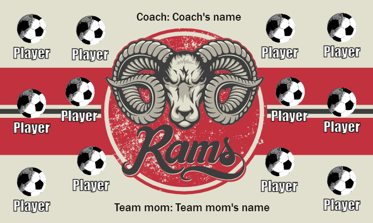 Rams - Soccer Banner