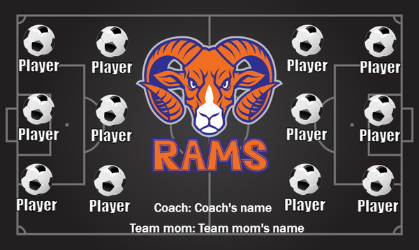 Rams 2 - Soccer Banner