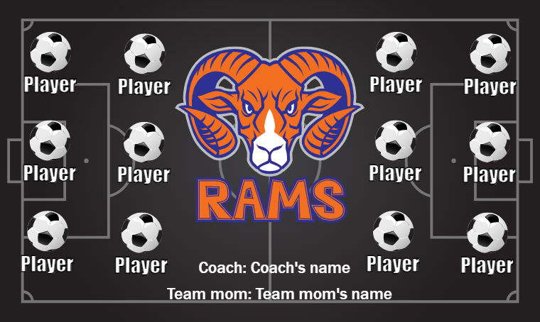 Rams 2 - Soccer Banner