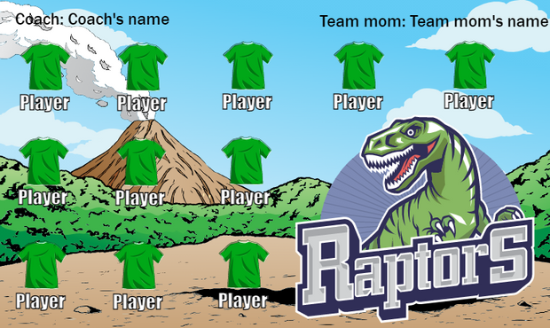 Raptors - Soccer Banner – Team Sport Banners