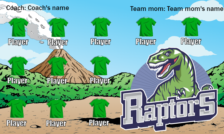 Raptors - Soccer Banner