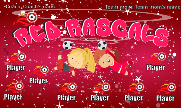 Red Rascals - Soccer Banner
