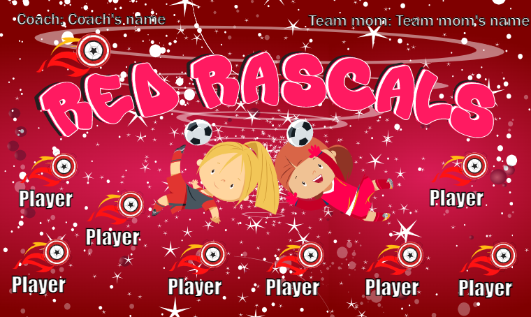 Red Rascals - Soccer Banner