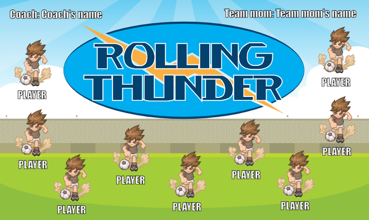 Rolling Thunder - Soccer Banner