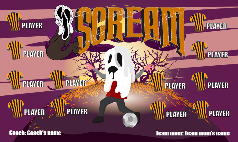 Scream - Soccer Banner