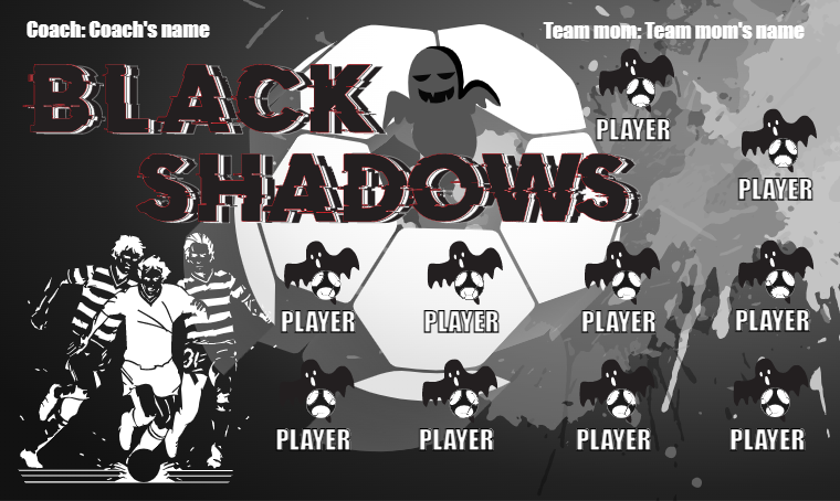 Black Shadows - Soccer Banner