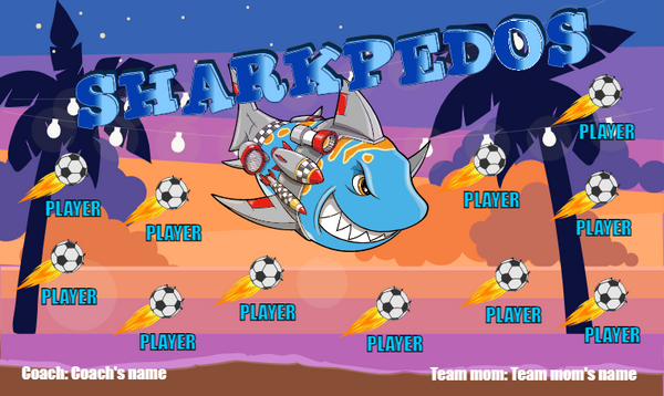 Sharkpedos - Soccer Banner