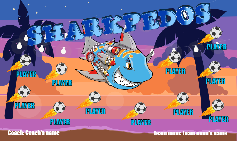 Sharkpedos - Soccer Banner