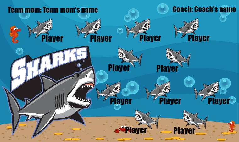 Sharks - Soccer Banner