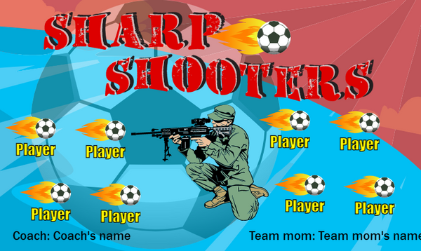 Sharp Shooters - Soccer Banner