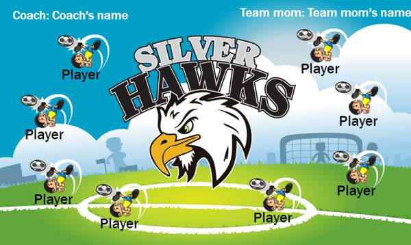 Silver Hawks - Soccer Banner