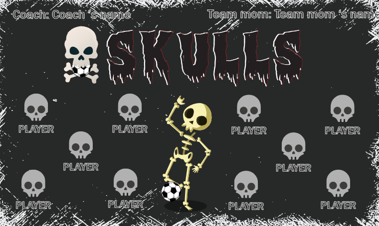 Skulls - Soccer Banner