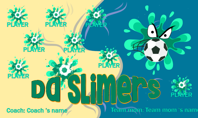 Da Slimers - Soccer Banner