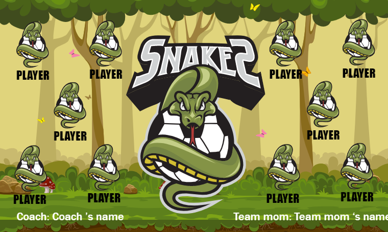 Snakes - Soccer Banner