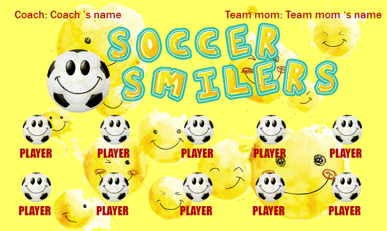 Soccer Smilers - Soccer Banner