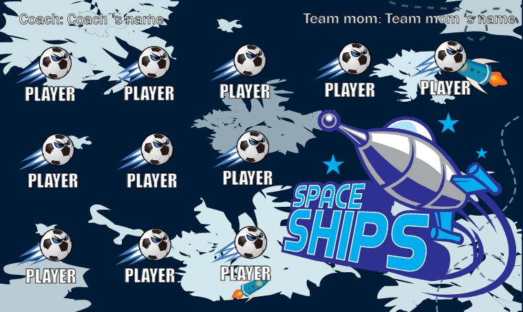 Space Ships - Soccer Banner