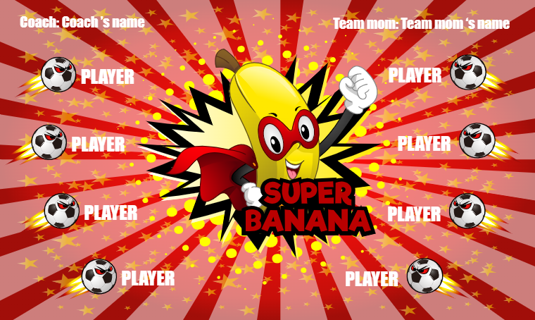 Super Banana - Soccer Banner