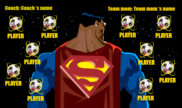 Super Man - Soccer Banner