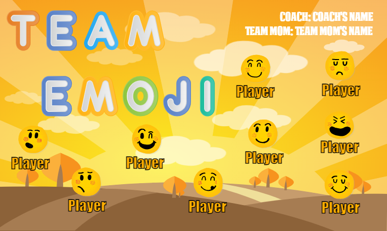 Team Emoji - Soccer Banner