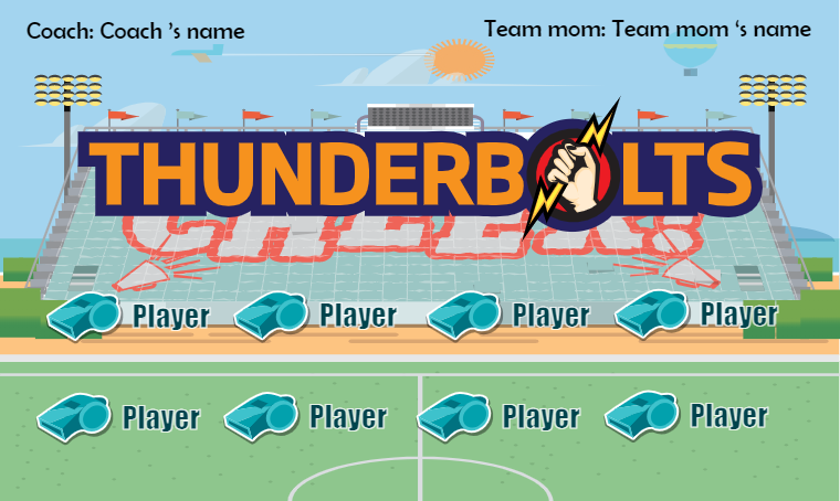 Thunderbolts - Soccer Banner