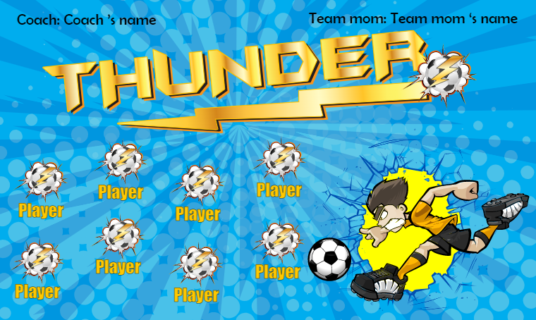 Thunder - Soccer Banner