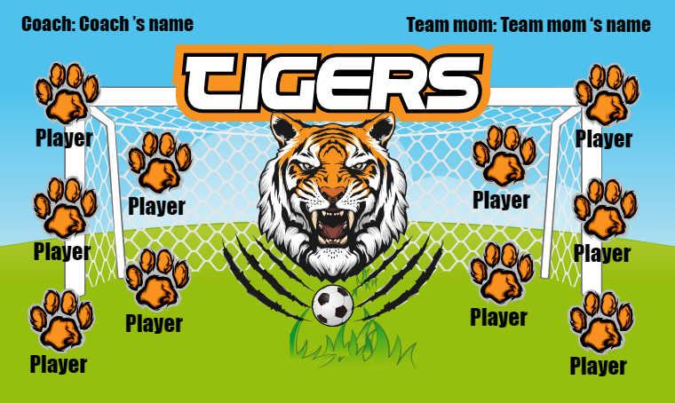 Tigers - Soccer Banner