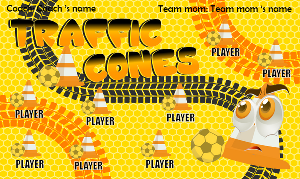 Traffic Cones - Soccer Banner