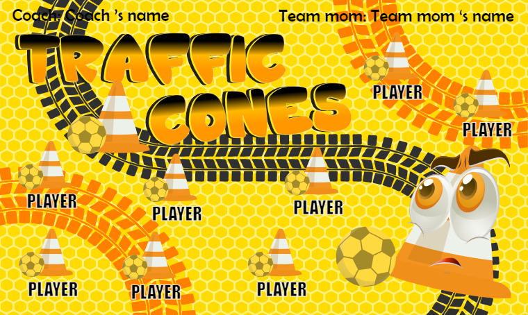 Traffic Cones - Soccer Banner