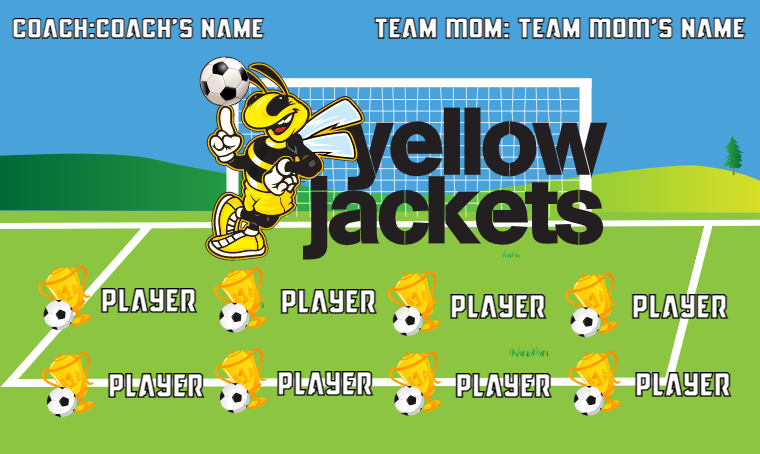 Yellow Jackets - Soccer Banner